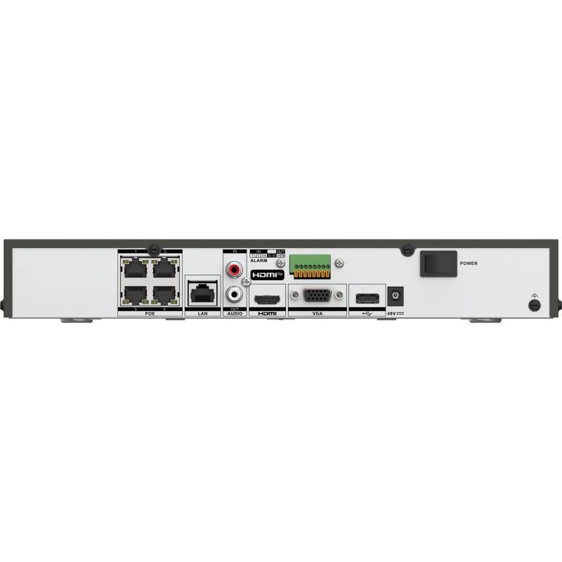 Hikvision 4 Channel Ultra M Series NVR, 40MB, 1x HDMI / 1x VGA, 1x HDD, 4x POE, 1RU, 1x 4TB HDD Installed