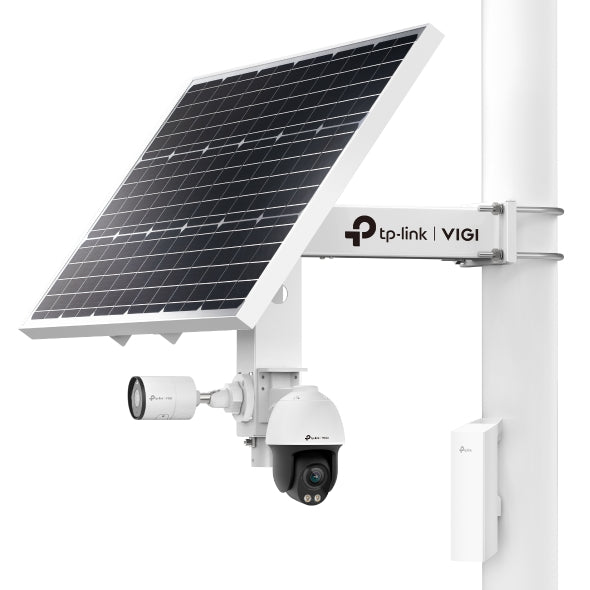VIGI By TP-Link Intelligent Solar Power Supply System, 90W 18V Solar Panel, 30Ah 12VDC Output Battery, 500+ Cycles, Intelligent Auxiliary Heating, -30°C to 60°C Operating Range, RJ45 Ethernet, Load Control, Battery Overtemperature Protection, Battery Le