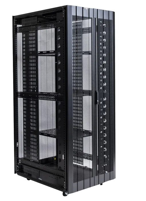Certech 42RU 800 (W) x 800 (D) Benchmark Series Server Rack With 3 x Fixed Shelves, 4 x Fans, 1 x 6 Outlet Horizontal PDU, 25 x Cage Nuts, 4 x Castor Wheels & 4 x Levelling Feet