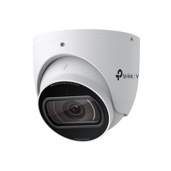 VIGI By TP-Link 4MP Varifocal Turret, 1/2.9" CMOS, 2.7–13.5mm Motorized Lens (5x), 120dB WDR, IR 60m, Human & Vehicle Detection, People & Vehicle Analytics, Smart Detection, SmartVid (Smart IR, 3D DNR, BLC), Built-in Mic, Audio & Alarm I/O, MicroSD Slot