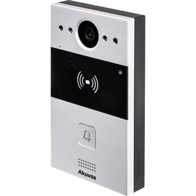 Akuvox IP 1-Button External Station With MiFare Reader, Mobile App, 2MP, Zinc Alloy Panel, IP65, POE / 12VDC, Surface Mount (Flush Mount: R20A-FLM / Surface Mount Raincover: R20A-SRC) **REQUIRES ROUTER**