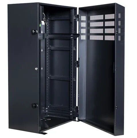 Certech Vertical Wall Mount Cabinet 2RU Horizontal, 8RU Vertical With 2RU Horizontal Mounting Rails