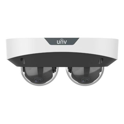 Uniview 2 x 4 MP IP Prime Multiview Deep Learning AI Series IR Dual-Channel Vandal Dome Camera, Perimeter, LightHunter, 2.8mm, 130dB WDR, 30m IR, Built-in Two Mics, POE or 12VDC, IP67, IK10 (Junction Box: TR-JB08)