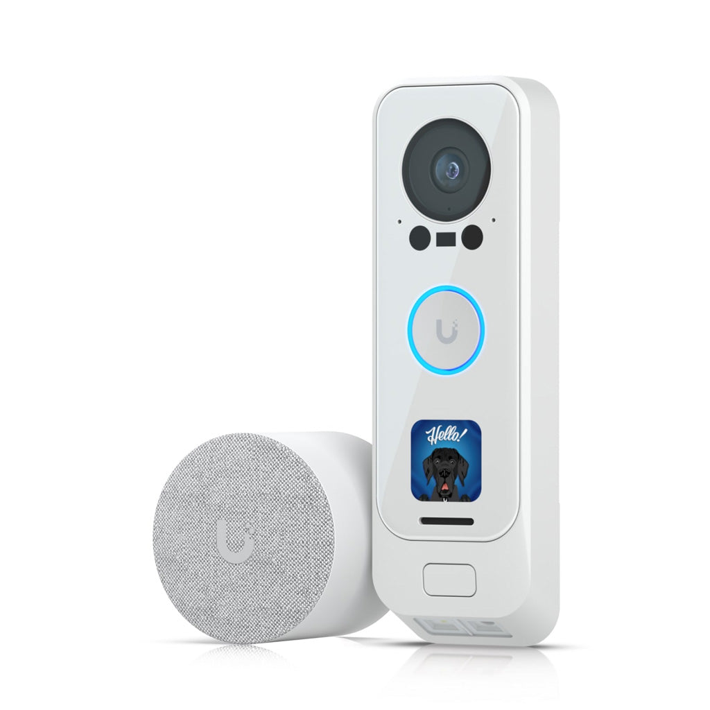 Ubiquiti UniFi Protect G4 Pro 5MP Video Doorbell, Mobile App, IPX4, 15m IR, POE, Surface Mount, With POE Chime