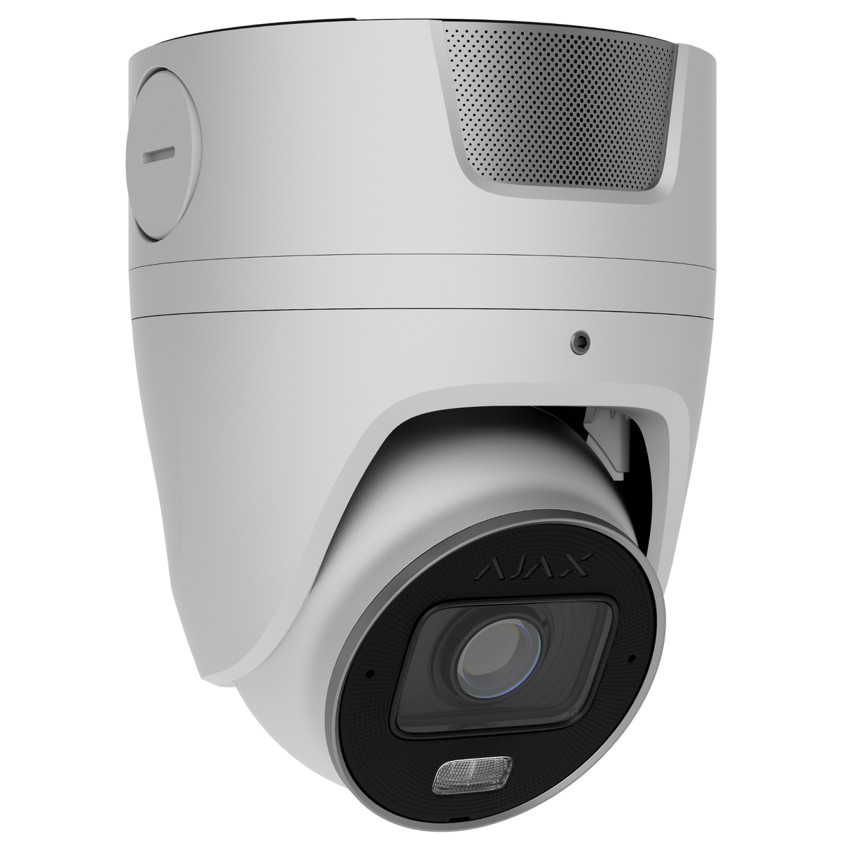 Ajax Baseline 5MP TurretCam Hybrid Light Varifocal, 2.8-12mm Varifocal Lens, Dual Light IR & White LED 15m, AI Human & Vehicle Detection, Built-in Mic & Speaker, Alarm I/O, MicroSD, PoE, IP67 (White)
