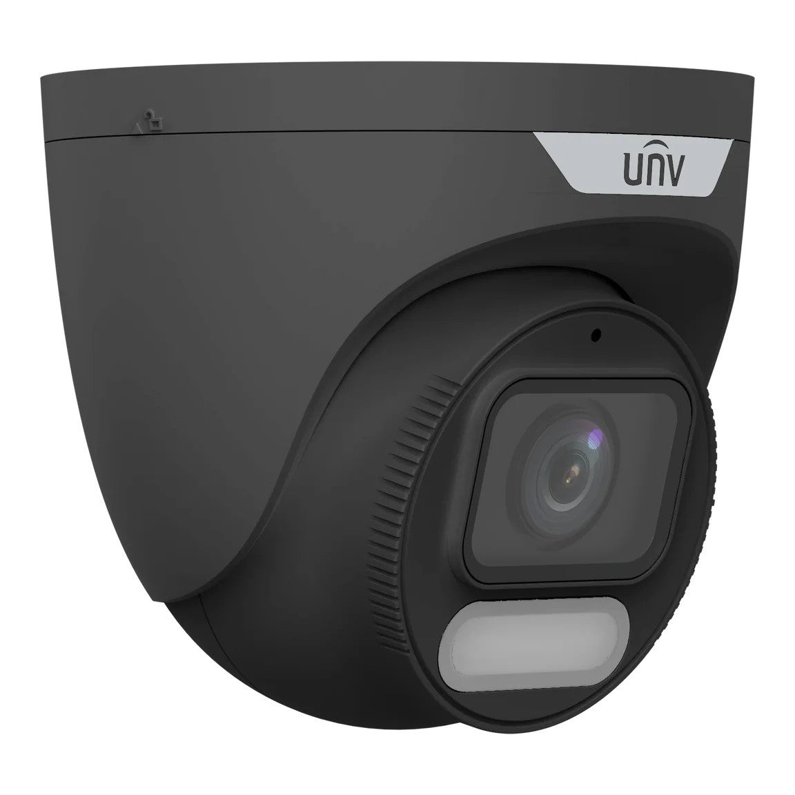 Uniview 6MP IP Easy AI Series Wise-ISP Full Colour Turret, Perimeter, OwlView, ColorHunter, 2.8mm, 120dB WDR, 30m White Light, Built-in Mic, POE or 12VDC, IP67 ***BLACK*** (Wall Mount: TR-WM03-D-IN, Junction Box: TR-JB03-I-IN)