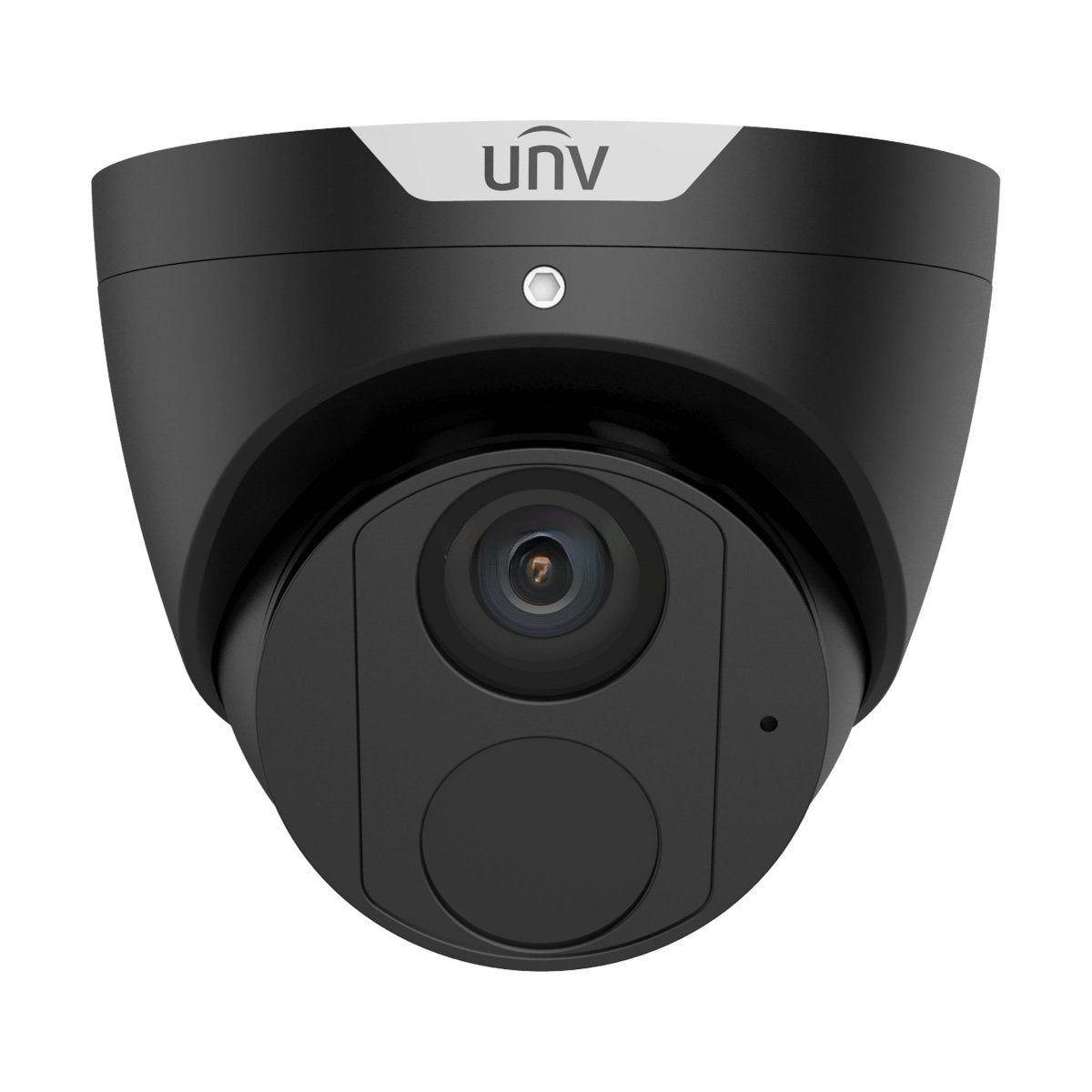 Uniview 8MP IP Prime Deep Learning AI Series IR Turret Camera, Perimeter, Low Light, 2.8mm, 120dB WDR, 30m IR, Triple Streams, Built-in Mic, POE or 12VDC, IP67 ***BLACK*** (Wall Mount: TR-WM03-D-IN, Junction Box: TR-JB03-G-IN)