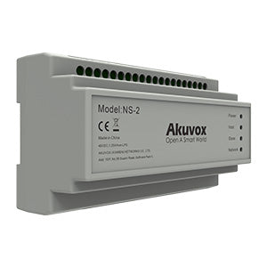 Akuvox Long Range 2W To IP Adapter, Network Controller With 1 Lan Port, 48VDC / 24VDC, (Up To Six 2-Wire Devices), DIN Mountable **REQUIRES 48V POWER SUPPLY**