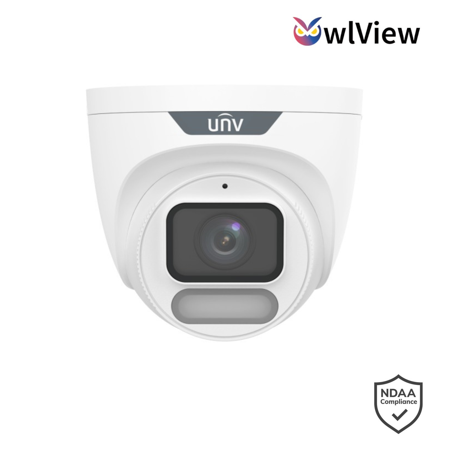 Uniview 8MP IP Easy AI Series Wise-ISP Full Colour Turret, Perimeter, OwlView, ColorHunter, 2.8mm, 120dB WDR, 30m White Light, Built-in Mic, POE or 12VDC, IP67 (Wall Mount: TR-WM03-D-IN, Junction Box: TR-JB03-I-IN)