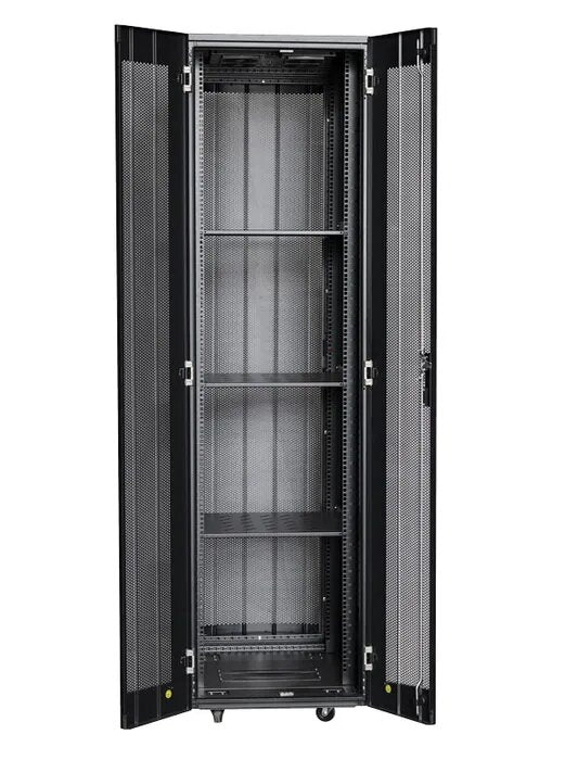 Certech 45RU 600 (W) x 1000 (D) Benchmark Series Server Rack With 3 x Fixed Shelves, 4 x Fans, 1 x 6 Outlet Horizontal PDU, 25 x Cage Nuts, 4 x Castor Wheels & 4 x Levelling Feet