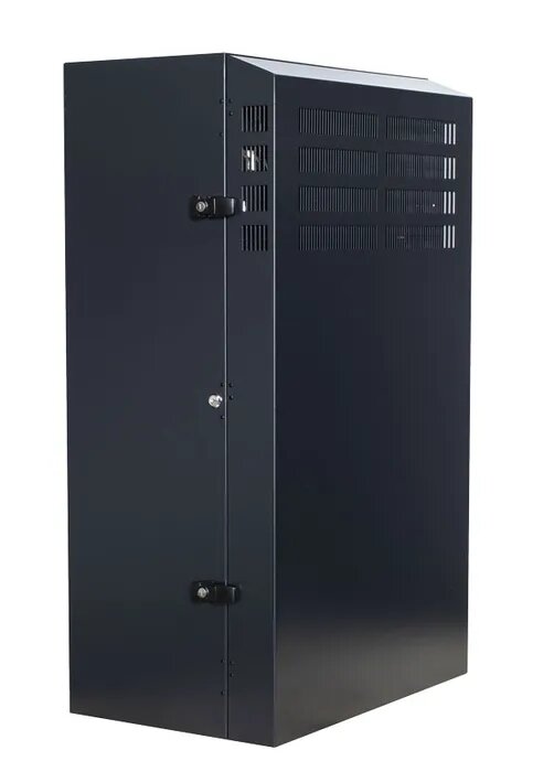 Certech Vertical Wall Mount Cabinet 2RU Horizontal, 8RU Vertical With 2RU Horizontal Mounting Rails