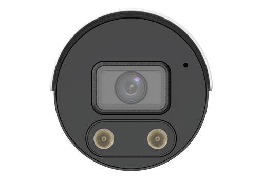 Uniview 8MP IP Prime Deep Learning AI Series IR Tri-Guard Mini Bullet Camera, Perimeter, Low Light, 2.8mm Lens, 120dB WDR, 30m IR, Triple Streams, MicroSD, POE or 12VDC, Built-in Mic / Speaker / White Alarm Lights, IP67 (Junction Box: TR-JB05-B-IN)