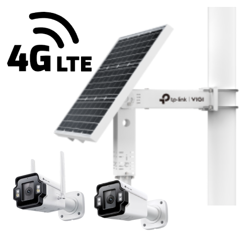 TP-Link VIGI 3 Day Solar 2x 4MP Bullet Kit, 3+ Day Runtime With 2x 4MP Camera VIGI-INSIGHT-S345 (1x 4G Model), VIGI-SP9030 Solar Panel