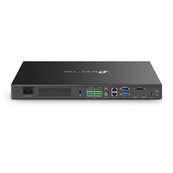 VIGI By TP-Link 16 Channel NVR, 4K HDMI & Independent VGA Output, 8MP Support, 32MP Decoding, 320Mbps In/Out Bandwidth, H.265+, 16 Channel Live View & Synchronous Playback, Smart Detection & Alarms, Two-Way Audio, ONVIF, Remote Monitoring, 4× SATA up to