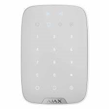 Ajax KeyPad Plus WHITE - 2 Way Wireless Touch Keypad with Proximity Reader