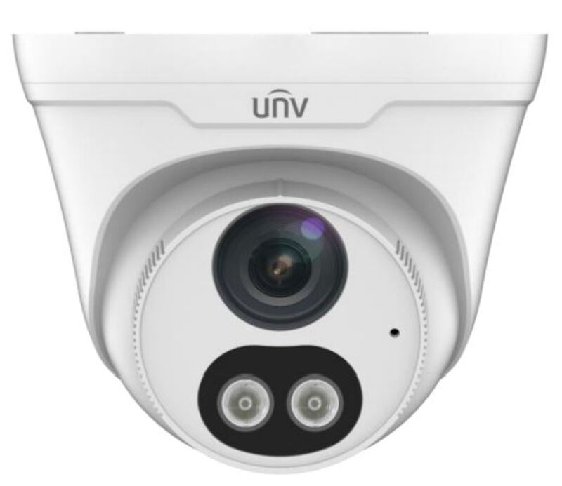 Uniview 6MP IP Easy AI Series Dual Light (IR + White Light) Turret Camera, Human Body Detection, EasyStar, 2.8mm, 120dB WDR, 30m IR, Twin Streams, Built-in Mic, POE or 12VDC, IP67 (Wall Mount: TR-WM03-D-IN, Junction Box: TR-JB03-G-IN)