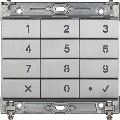 Bticino Linea 5000 Keypad Module, Aluminum Finish