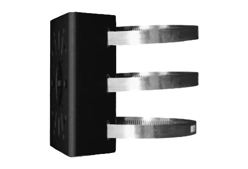 Uniview (TR-UP06-IN-BLK) Pole Mount With Triple Clamp Suits Pole 2.6-5" Diameter ***BLACK***