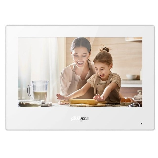 Dahua* IP 7" WiFi WHITE Android Internal Station, Capacitive Touchscreen, IPC Surveillance, Alarm Integration, Standard POE