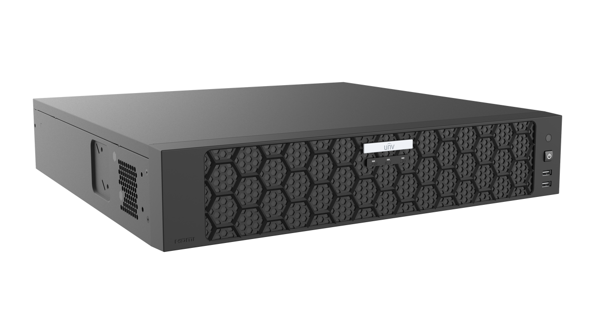 Uniview 64 Channel IX Series, SeekFree NVR, 384Mbps Bandwidth, 3x HDMI / 1x VGA, 4 Bay HDD, 2x Gigabit NIC, Ultra H.265/H.264 Support, AI Analytics (Face Detection, Plate Comparison, People Counting), RAID, NO HDD INSTALLED (Rack Mount: FL-2U)