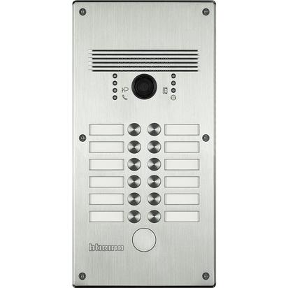 Bticino* 2W Linea 300 Monobloc Vandal Resistant Video 12 Call Flush Mounted External Unit (No Rainshield)