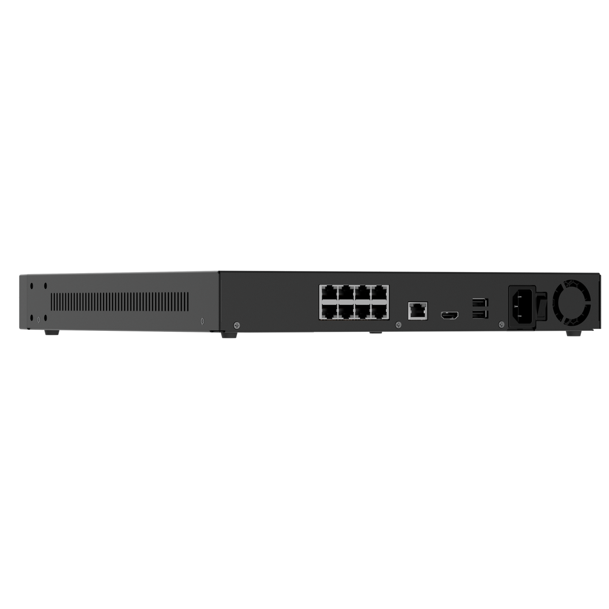 Ajax Baseline 8 Channel NVR with HDMI Output, 2x Hot Swappable HDD Bays, 8x POE (BLACK)