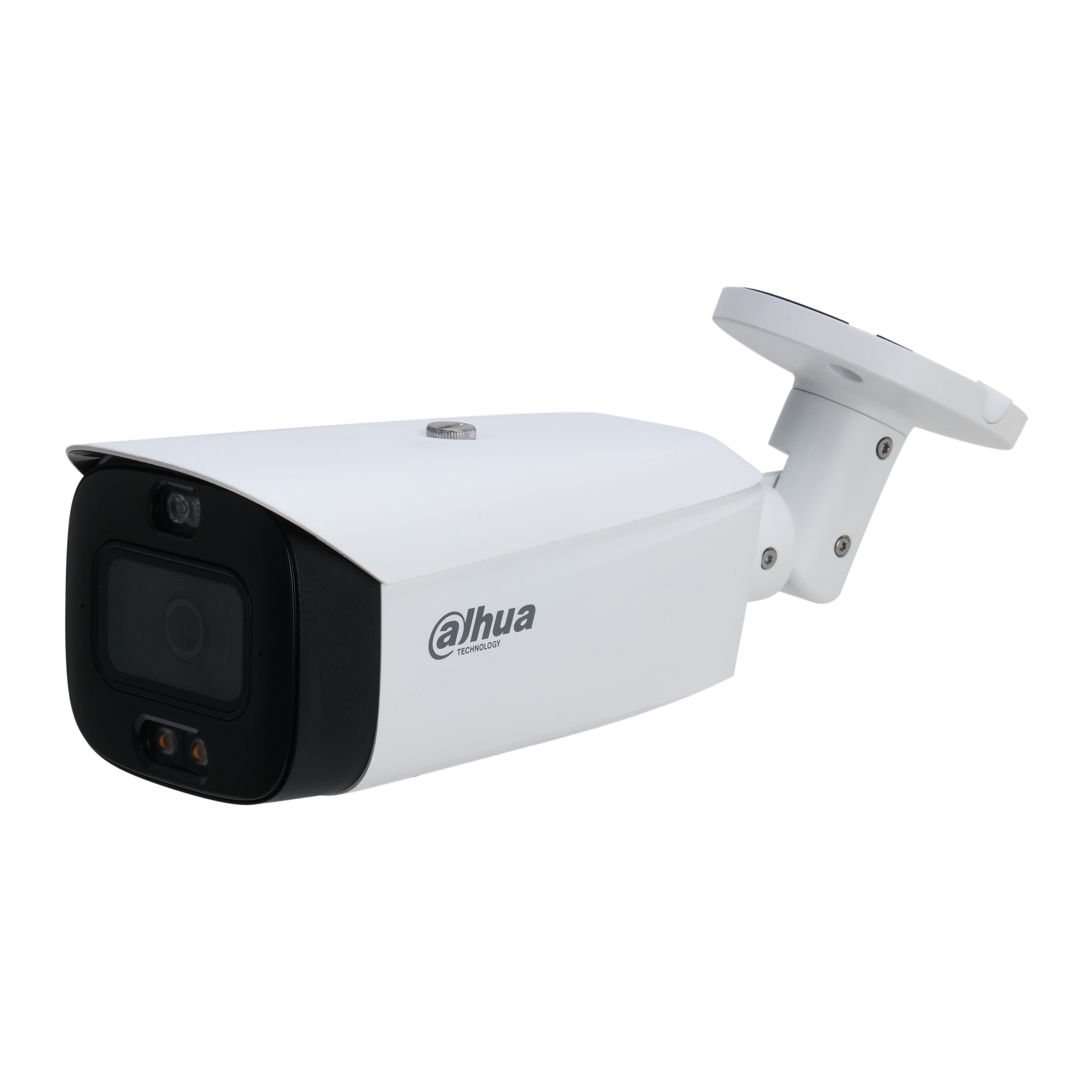 Dahua 8MP IP WizSense AI Series Full Colour Active Deterrence TiOC 2.0 Motorised Bullet Camera, SMD 4.0, Quick Pick, AI SSA, Perimeter, Starlight, 2.8mm, 120dB WDR, 30m IR / White Light, POE / 12VDC, IP67, MicroSD, Built-in Dual Mics / Speaker, Red / Bl