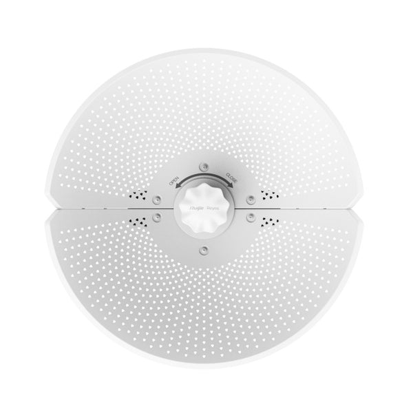 Ruijie Reyee External AirMetro Wireless Bridge CPE With 1 x 10/100Mbps Port, 5GHz, PtP, Up To 230Mbps, POE, IP65, Includes Pole Mount 1 x 24VDC POE Injector, Up To 15KM Range (Can Be Used As TX or RX)