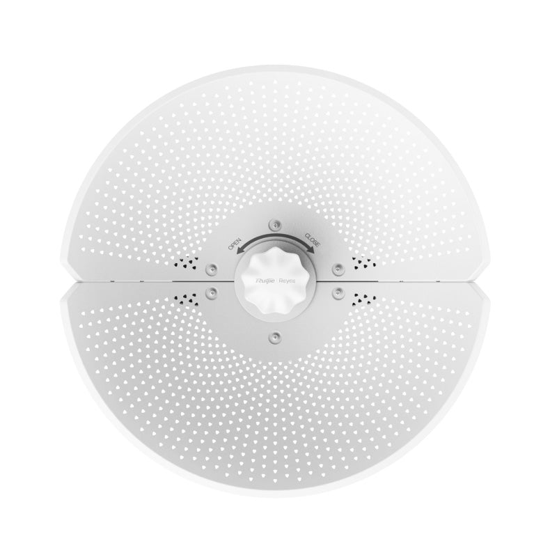 Ruijie Reyee External AirMetro Wireless Bridge CPE With 1 x 10/100Mbps Port, 5GHz, PtP, Up To 230Mbps, POE, IP65, Includes Pole Mount 1 x 24VDC POE Injector, Up To 15KM Range (Can Be Used As TX or RX)