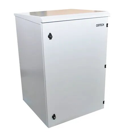 Certech 18RU 400mm Deep Outdoor Wall Mounted Rack With Dual Front Locks, IP65 Rated