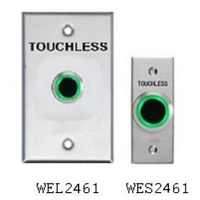 Secor Stainless REX, Illuminated Green No-Touch Sensor, Dual Colour LED, IP65, Architrave Plate, 24VDC, 0.5-20S Door Open Time, Adjustable Sensing Range 4-12CM