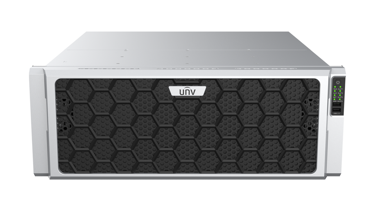 Uniview 128 Channel IX Series, SeekFree NVR, 768Mbps Bandwidth, 2x HDMI / 1x VGA, 24 Bay HDD, 2x Gigabit NIC, Ultra H.265/H.264 Support, RAID 0/1/5/6/10/50/60, ANR Technology, Hot Swap, NO HDD INSTALLED
(12-week Lead time)