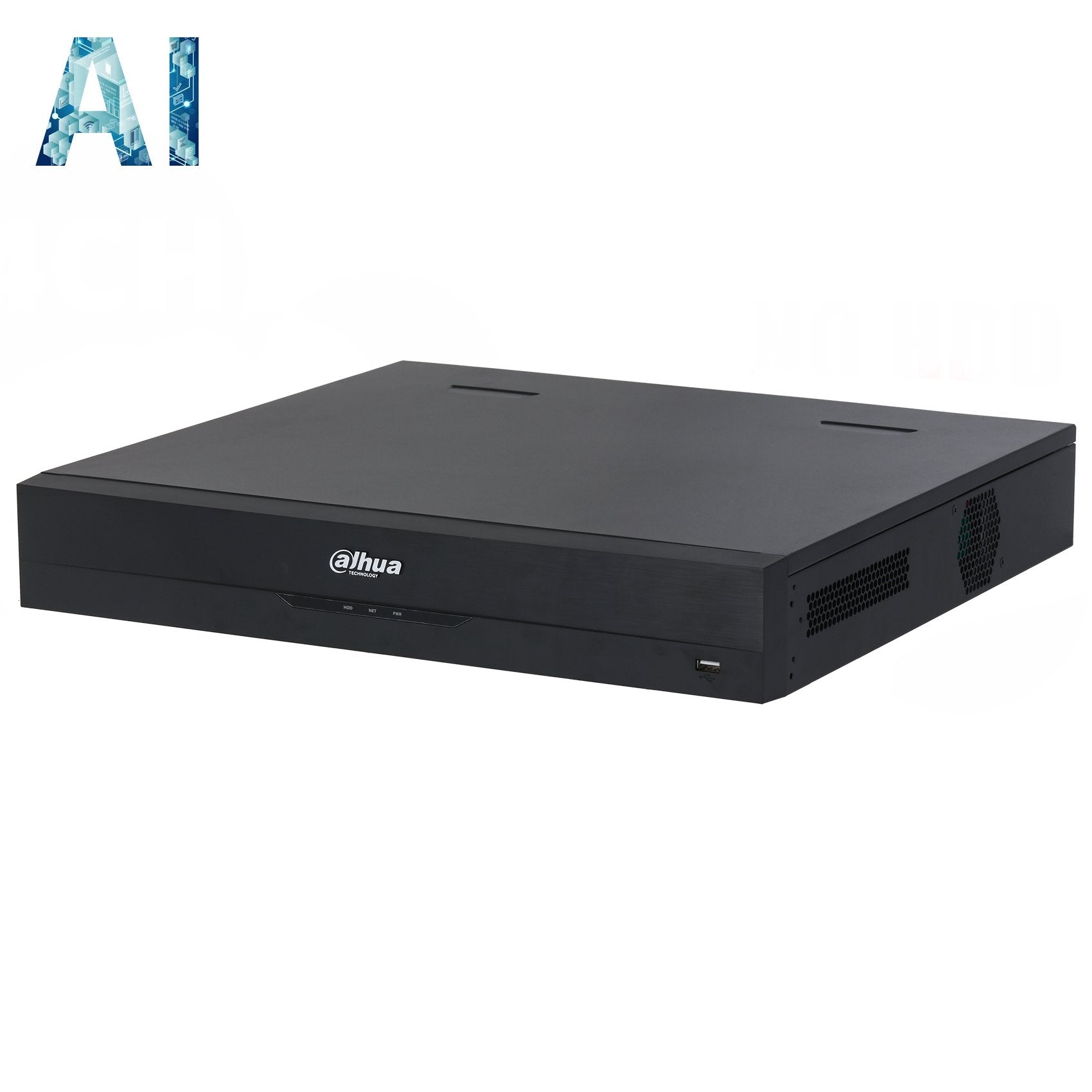 Dahua 32 Channel NVR, WizSense AI Series, 1.5RU, 384MB (200MB With AI Function Enabled), 2 x Gigabit NIC, 4 x HDD **NO POE PORTS OR HDD INSTALLED**