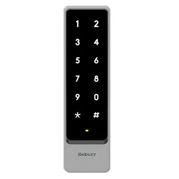 Sebury Slimline Standalone 2x6 Keypad, 26-Bit Wiegand, IP68, Dual Frequency 125kHz/13.56MHz, 12V