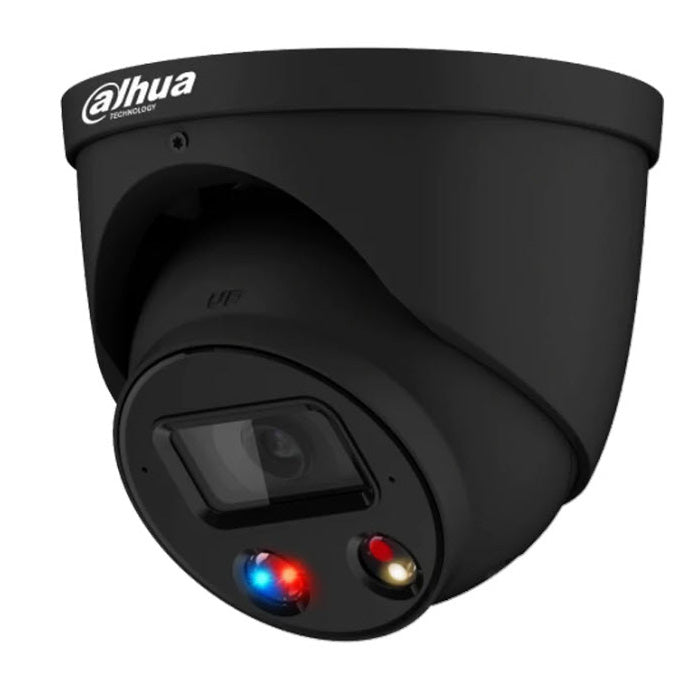Dahua 6MP IP WizSense AI Series Full Colour Active Deterrence TiOC 2.0 Turret Camera, SMD 4.0, Quick Pick, AI SSA, Perimeter, Starlight, 2.8mm, 120dB WDR, 30m IR / White Light, POE / 12VDC, IP67, MicroSD, Built-in Dual Mics / Speaker, Red / Blue Lights