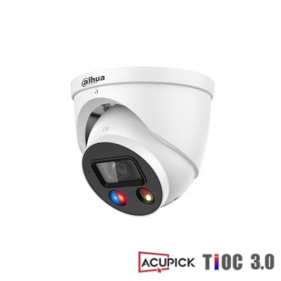 Dahua 6MP IP WizSense AI Series 2 Full Colour Active Deterrence TiOC 3.0 Eyeball Camera, SMD 4.0, AcuPick Ready, Quick Pick, AI SSA, Perimeter, Starlight, 2.8mm, 120dB WDR, 30m IR / White Light, POE / 12VDC, IP67, MicroSD, Built-in Dual Mics / Speaker,