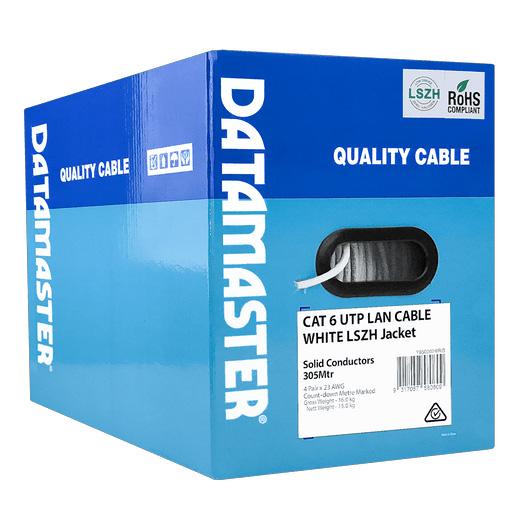 Datamaster 305M CAT6 White UTP Solid Cable Roller Box, Low Smoke Zero Halogen