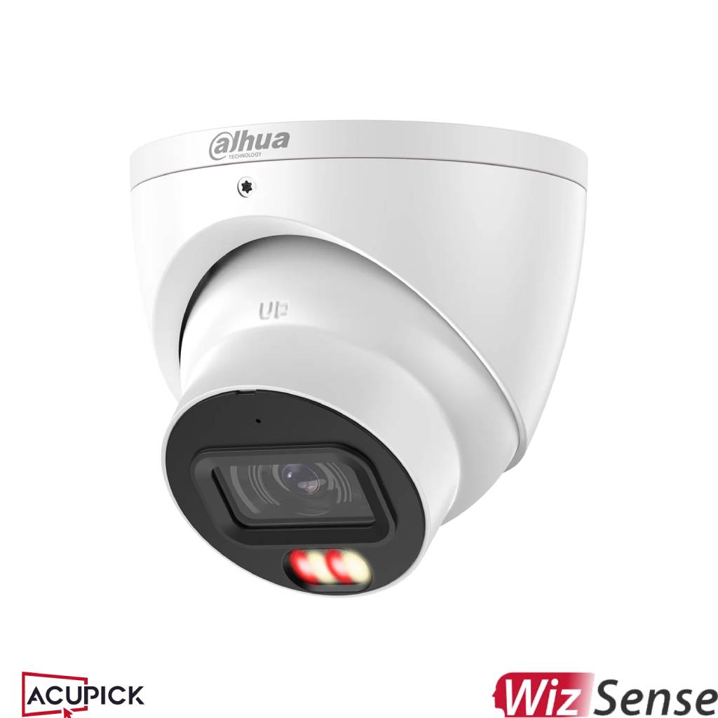 Dahua 8MP IP WizSense AI Series IR Eyeball Camera, SMD 4.0, AcuPick Ready, AI SSA, Perimeter, Starlight, 2.8mm, 120dB WDR, 30m IR / White Light, POE / 12VDC, IP67, MicroSD, Built-in Mic (Wall Mount: PFB204W, Junction Box: PFA130-E)