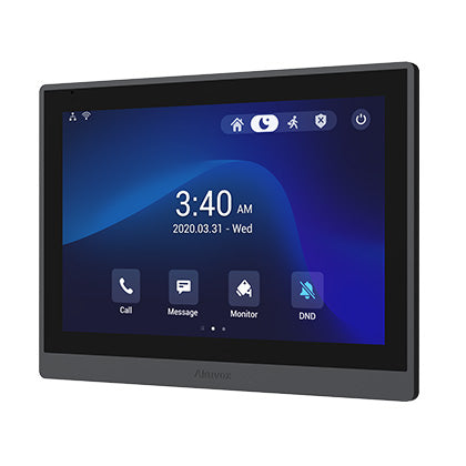 Akuvox IP 10" Video Handsfree Smart Decor Internal Unit **BLACK** With 2x Inbuilt Dry Contact Relay Output, POE / 12VDC (Android Version)