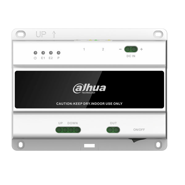 Dahua* 2 Wire Villa Network Controller, 2 Lan Port, 48VDC, (Up To Six 2 Wire Devices Connected) **MAY REQUIER 48VDC2.5 POWER SUPPLY**