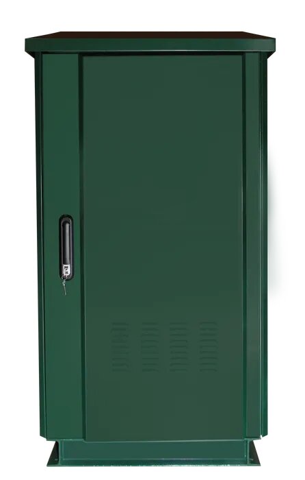 Certech 24RU 600mm Deep Outdoor Freestanding Cabinet With Quad Fan Kit, Serviceable Input / Output Filters, Front Lock, IP45 Rated - FOREST GREEN