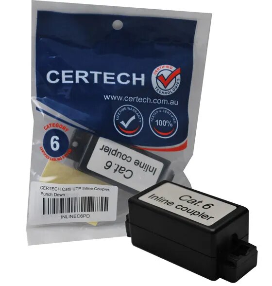 Certech CAT6 Inline Coupler Punch Down