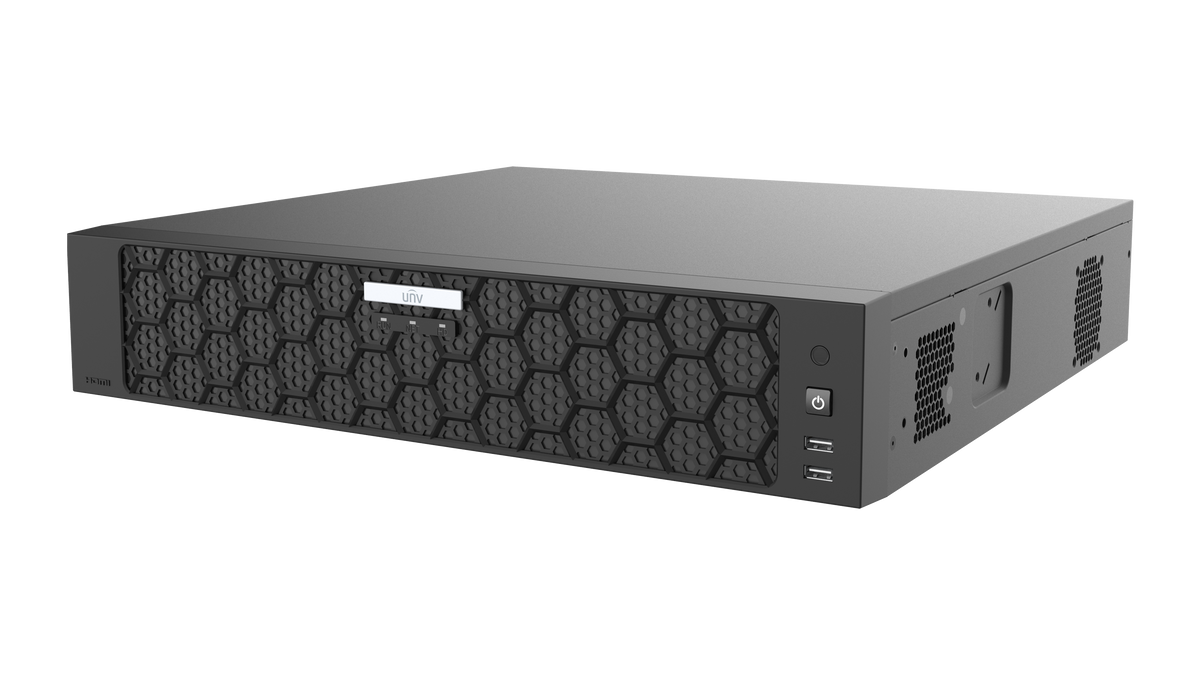 Uniview 64 Channel IX Series, SeekFree NVR, 384Mbps Bandwidth, 3x HDMI / 1x VGA, 4 Bay HDD, 2x Gigabit NIC, Ultra H.265/H.264 Support, AI Analytics (Face Detection, Plate Comparison, People Counting), RAID, NO HDD INSTALLED (Rack Mount: FL-2U)