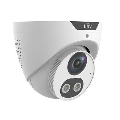 Uniview 8MP IP Prime Deep Learning AI Series IR Tri-Guard Turret, Perimeter, LightHunter, 2.8mm, 120dB WDR, 30m IR, Triple Streams, Built-in Mic, POE/ 12VDC, Built-in Mic / Speaker / White Alarm Lights, IP67 (Wall Mount: TR-WM03-D-IN, Junction Box: TR-J