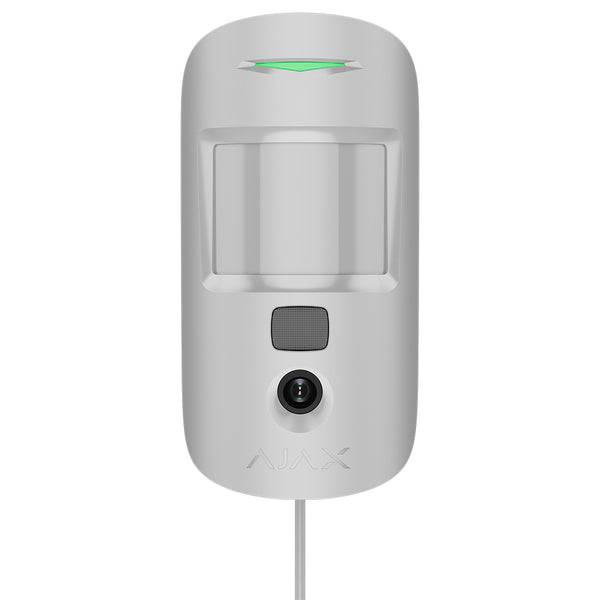 Ajax Fibra MotionCam PhOD WHITE - Wired Pet Immune PIR Motion Detector With Photo On Demand Verification, 12m