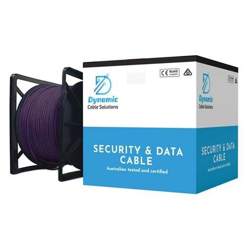 Dynamic Cable Solutions 305M CAT5E Purple UTP Solid Cable Roller Box