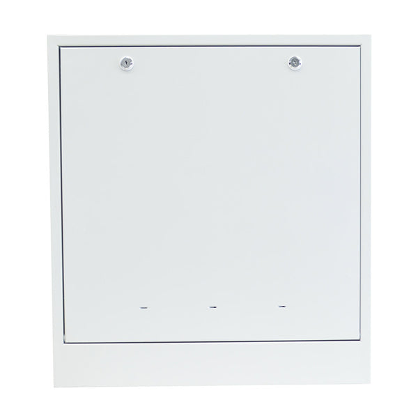 VIP Vision Vertical Wall Mount Security Cabinet 2RU Horizontal With Integrated 4 Output Powerboard & 2 x Cabinet Locks - Fits Up To 4HDD NVR & 24" Monitor ***Requires M4 Screws To Mount Monitor***