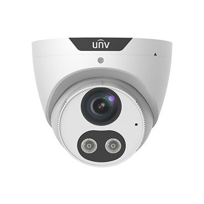 Uniview 8MP IP Prime Deep Learning AI Series IR Tri-Guard Turret, Perimeter, LightHunter, 2.8mm, 120dB WDR, 30m IR, Triple Streams, Built-in Mic, POE/ 12VDC, Built-in Mic / Speaker / White Alarm Lights, IP67 (Wall Mount: TR-WM03-D-IN, Junction Box: TR-J