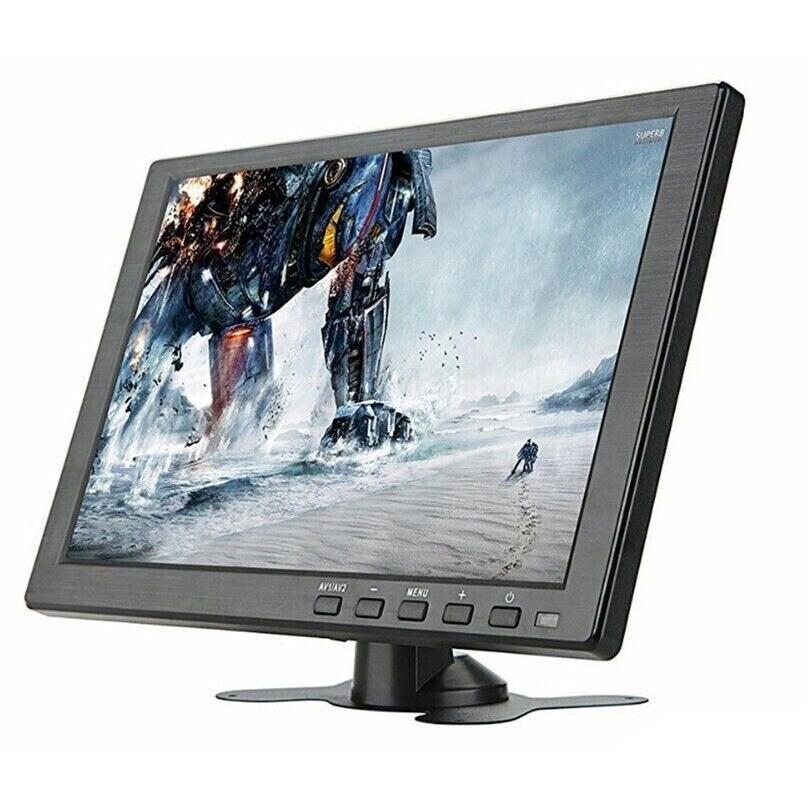 Zankap 10'' LED Monitor With HDMI, VGA, BNC Cable Included - HDMI, VGA, BNC, Remote Control, 12VDC (Cable Connectors From Bottom And Compatible With SECCAB Enclosure)