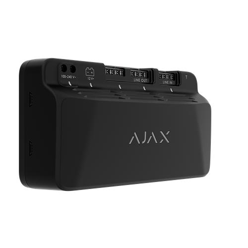 Ajax Fibra LineSupply BLACK - 45W Additional Power Supply Booster Module Up To 10 Modules On 1 Fibra Line